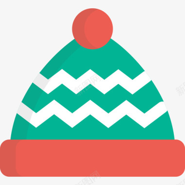 冬帽圣诞节28平顶图标图标