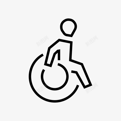 残疾人人移动图标svg_新图网 https://ixintu.com 1em技术导航 人 残疾人 移动