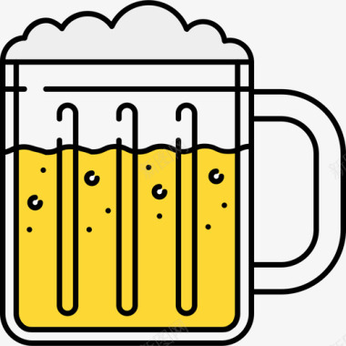 啤酒食品和饮料12颜色128px图标图标