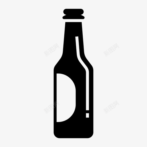 啤酒瓶酒精饮料图标svg_新图网 https://ixintu.com 啤酒固体 啤酒瓶 啤酒节 酒精 饮料