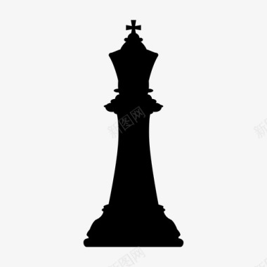 国王棋类游戏国际象棋图标图标
