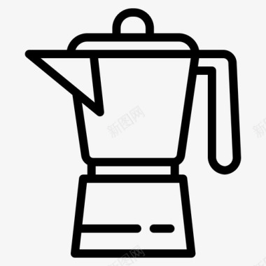 咖啡壶厨房用具图标图标
