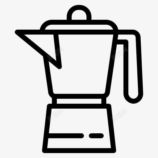 咖啡壶厨房用具图标svg_新图网 https://ixintu.com 厨房用具 咖啡壶