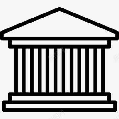 银行财务10直线图标图标