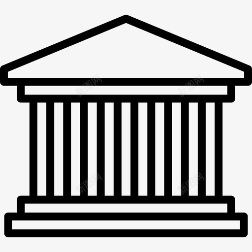 银行财务10直线图标svg_新图网 https://ixintu.com 直线 财务10 银行