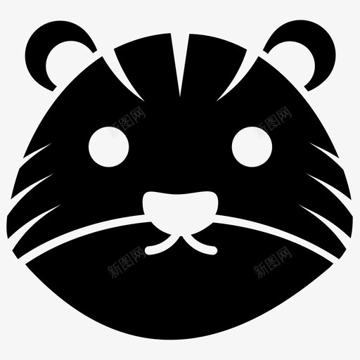 老虎脸可爱的老虎老虎表情图标svg_新图网 https://ixintu.com 可爱的老虎 可爱的老虎字形图标 老虎脸 老虎表情