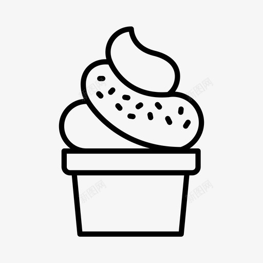 纸杯蛋糕面包房甜点图标svg_新图网 https://ixintu.com 甜点 糕点 纸杯蛋糕 面包房 食物