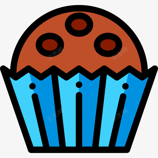 纸杯蛋糕糖果和糖果原色图标svg_新图网 https://ixintu.com 原色 糖果和糖果 纸杯蛋糕