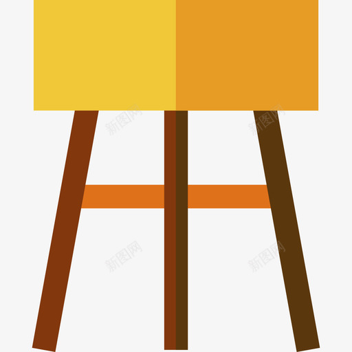 木椅家居用品6平的图标svg_新图网 https://ixintu.com 家居用品6 平的 木椅