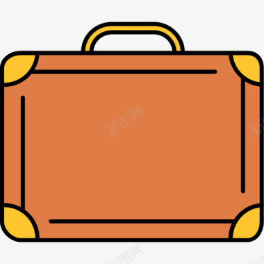 手提箱办公和商务9彩色128px图标图标