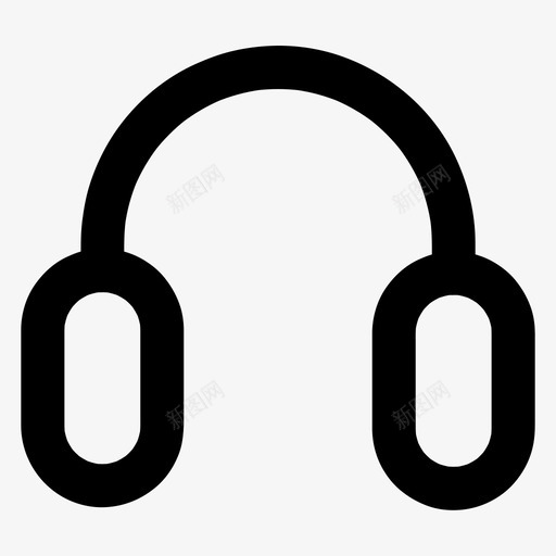 耳机收听音乐图标svg_新图网 https://ixintu.com 基本图标所有尺寸 收听 耳机 音乐
