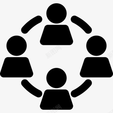 充满活力的团队图标图标