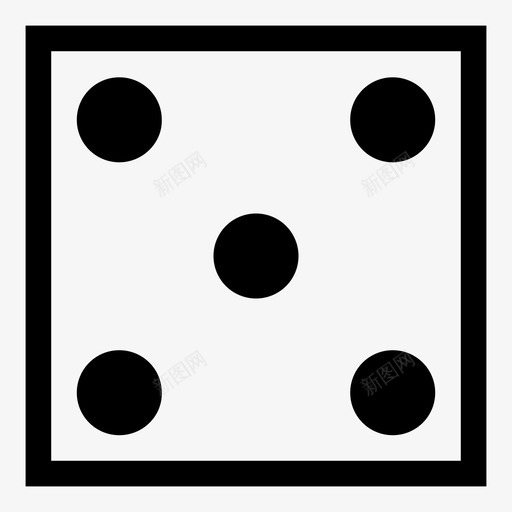 五赌场机会图标svg_新图网 https://ixintu.com 五 机会 点数 赌场 选择 面子 骰子