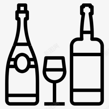 酒类酒瓶餐厅图标图标