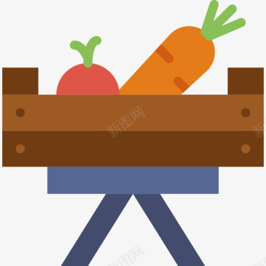 蔬菜农业2平坦图标图标
