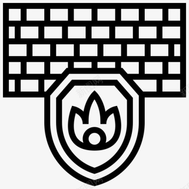 防火墙网络保护图标图标