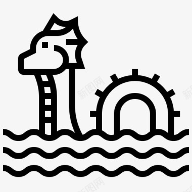 海龙动物怪物图标图标