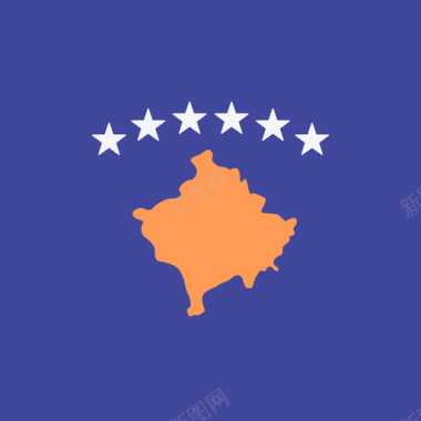 科索沃国际旗帜4广场图标图标