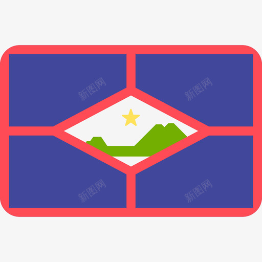 圣尤斯特尤斯国际旗帜6圆形矩形图标svg_新图网 https://ixintu.com 国际旗帜6 圆形矩形 圣尤斯特尤斯