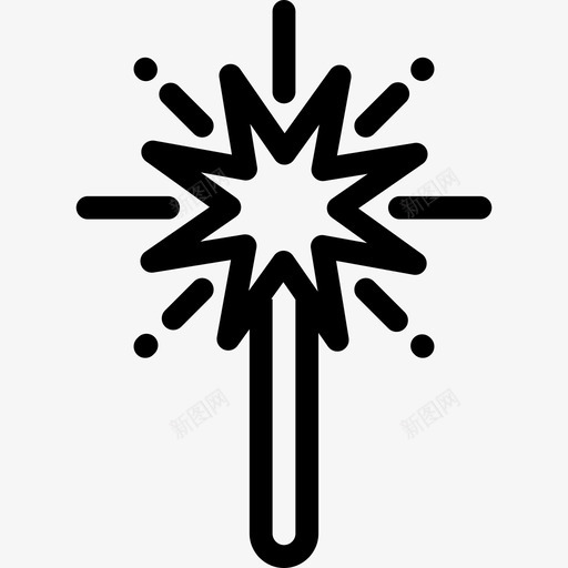 Sparkler圣诞节37直线型图标svg_新图网 https://ixintu.com Sparkler 圣诞节37 直线型