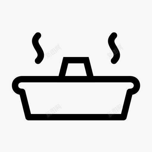 蛋糕盘面包店甜点图标svg_新图网 https://ixintu.com 布丁 甜点 线图标 蛋糕盘 面包店