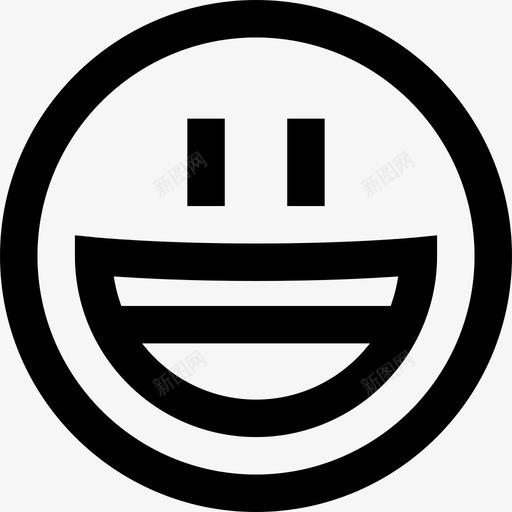 快乐表情符号6线性图标svg_新图网 https://ixintu.com 快乐 线性 表情符号6