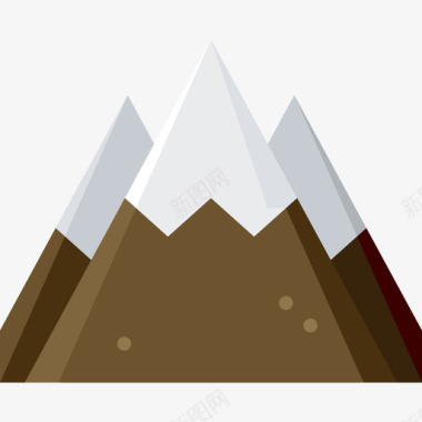 山地冬季必需品2平坦图标图标