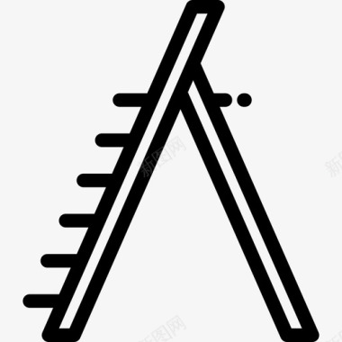 梯子建筑施工2直线图标图标