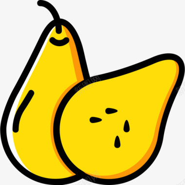 梨美食黄色图标图标