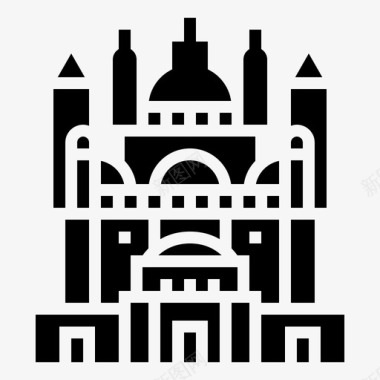 开罗城堡建筑埃及图标图标