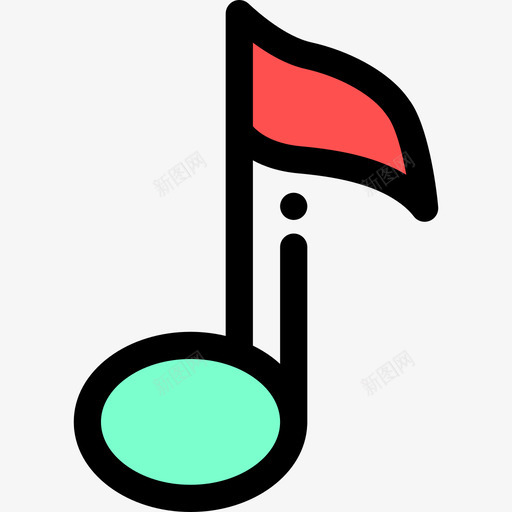 作曲家音乐图标5线性颜色svg_新图网 https://ixintu.com 作曲家 线性颜色 音乐图标5