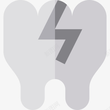 断牙牙医和牙科护理扁平图标图标