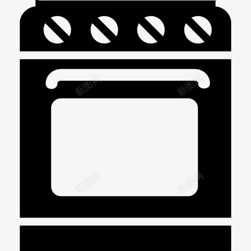 炉灶家具和白色家电实心图标svg_新图网 https://ixintu.com 实心 家具和白色家电 炉灶