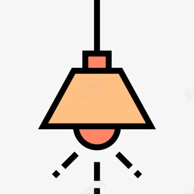 灯建筑构造4线颜色图标图标