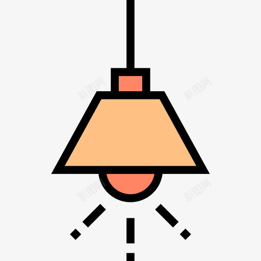 灯建筑构造4线颜色图标svg_新图网 https://ixintu.com 建筑构造4 灯 线颜色