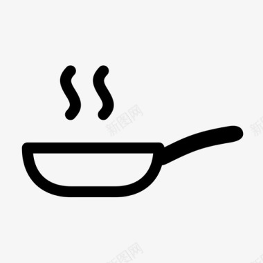 煎锅烹饪煎蛋图标图标