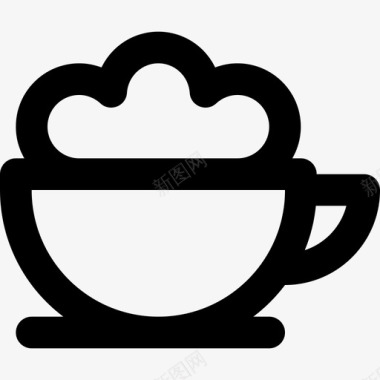 咖啡杯咖啡店20轮廓图标图标