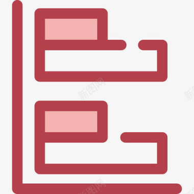 条形图员工组织4红色图标图标