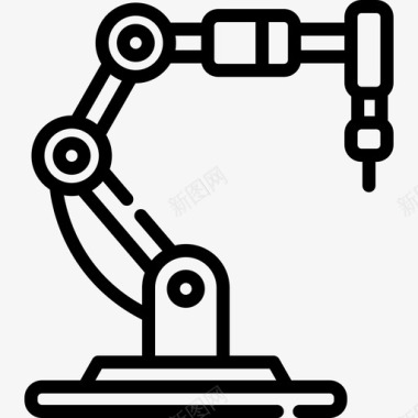工业机器人工业过程3线性图标图标