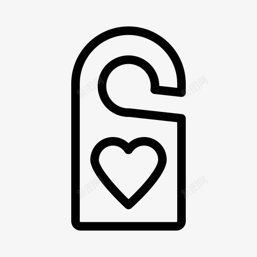 心形标签门衣架图标svg_新图网 https://ixintu.com 心形标签 爱 爱和浪漫 衣架 门