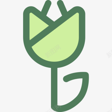 郁金香生态与自然6佛得角图标图标