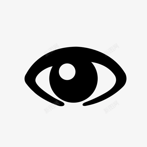 眼睛大的人的图标svg_新图网 https://ixintu.com 人的 圆形的 大的 看见的 眼睛