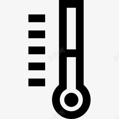 温度计实验室装置线性图标图标