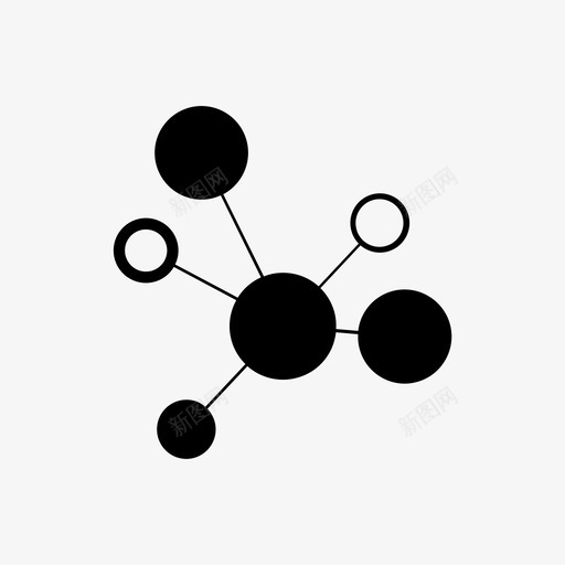 分子化学科学图标svg_新图网 https://ixintu.com 分子 分子集合 化学 科学