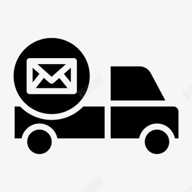 卡车送货邮件图标图标