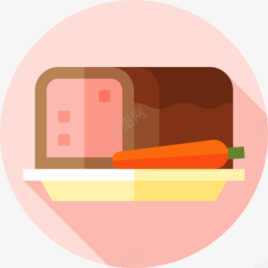 肉馅饼三餐平的图标图标