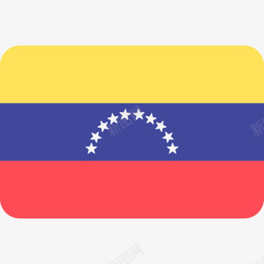 委内瑞拉国际国旗6圆形矩形图标图标
