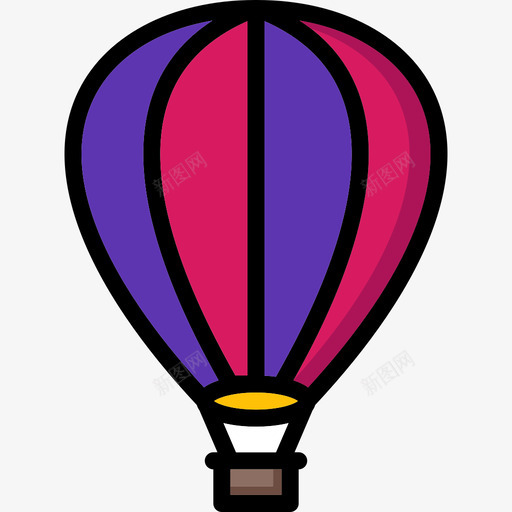 热气球运输19线颜色图标svg_新图网 https://ixintu.com 热气球 线颜色 运输19