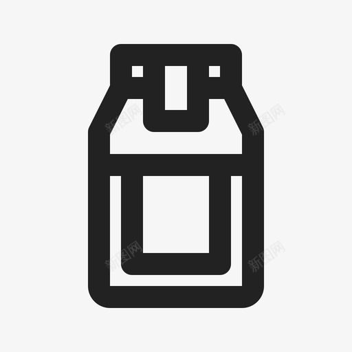 牛奶咖啡饮料图标svg_新图网 https://ixintu.com 利乐包 包装 咖啡 牛奶 饮料