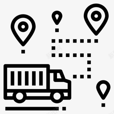 送货地点交通图标图标